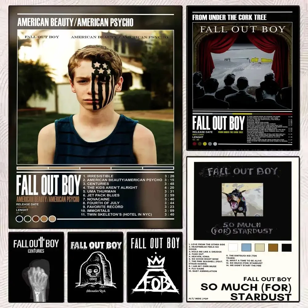 Band F-Fall Out Boy Poster PP Wall Decor Posters Celebrity Music Art Prints Bedroom Office Gift