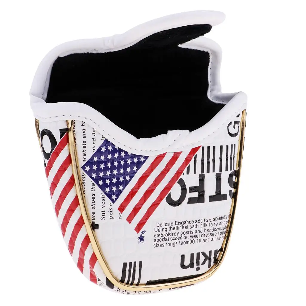 Golf Mallet Head Cover PU Water Resistant Semicircle Design Golf Putter Protective Cover for Universal Mallet Heads