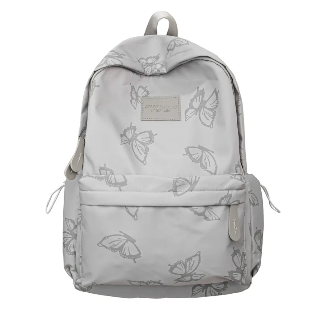 

Waterproof Small Pack Butterfly Backpack Solid Color Korean Style Zipper Shoulder Bag Fitness Sport Casual Backpack Men
