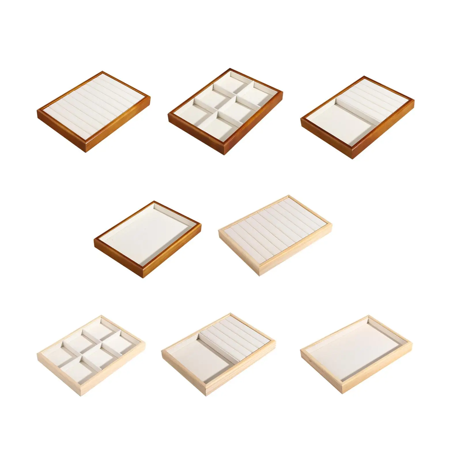 Jewelry Tray Stackable Display Case Jewelry Organizer for Countertop Store Counter Home
