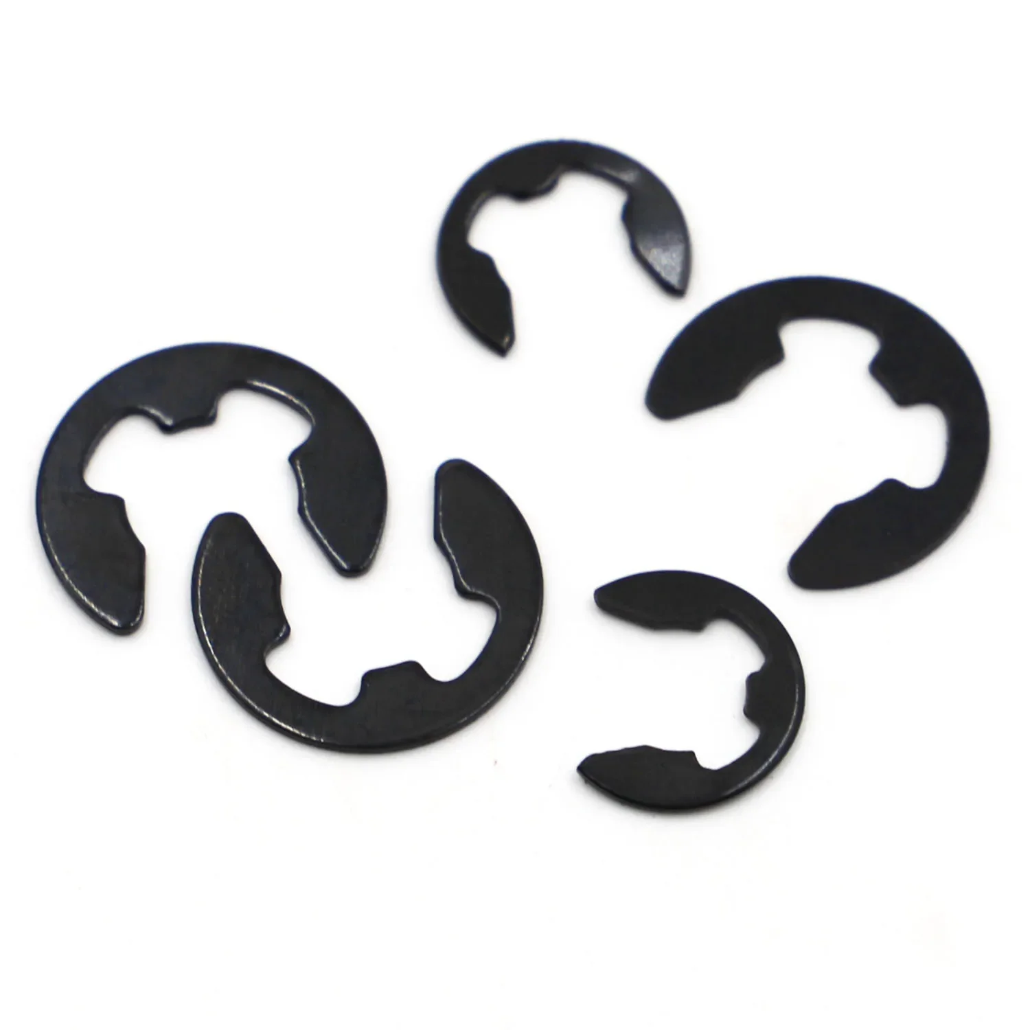 M1.2 M1.5 M2 M3 M4 - M24 GB896 Black Manganese Steel Shaft Bearing Retaining Ring Split Washer Snap Collar E Type Clip Circlip