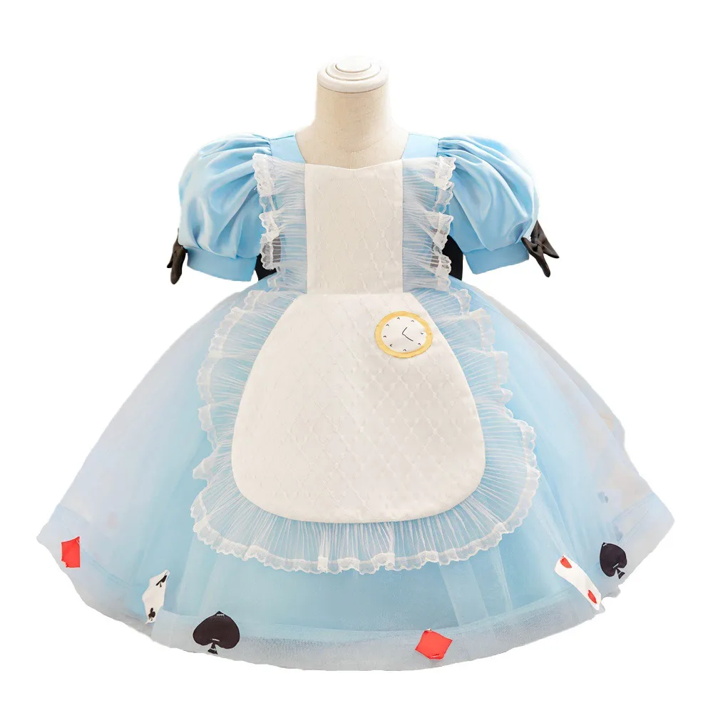 Alice in Wonderland Dress Fairy Tale Fantasy Wonderland Cosplay Girls Clothes Halloween Costume Cosplay Girl Performance Dress