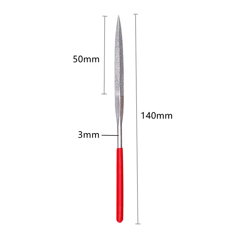 SenNan 10Pcs Diamond Needle File Set 3x140mm Mini Needle File Kit For Stone Glass Metal Carving Craft Hand Tools Needle File Set