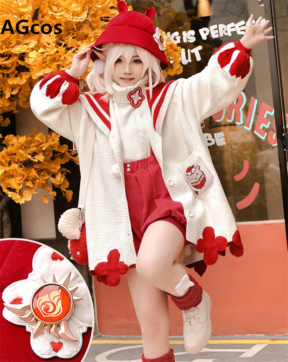 

AGCOS Presale Genshin Impact Klee Winter Solstice Cosplay Costume Woman Lovely Daily Suits Klee Cosplay