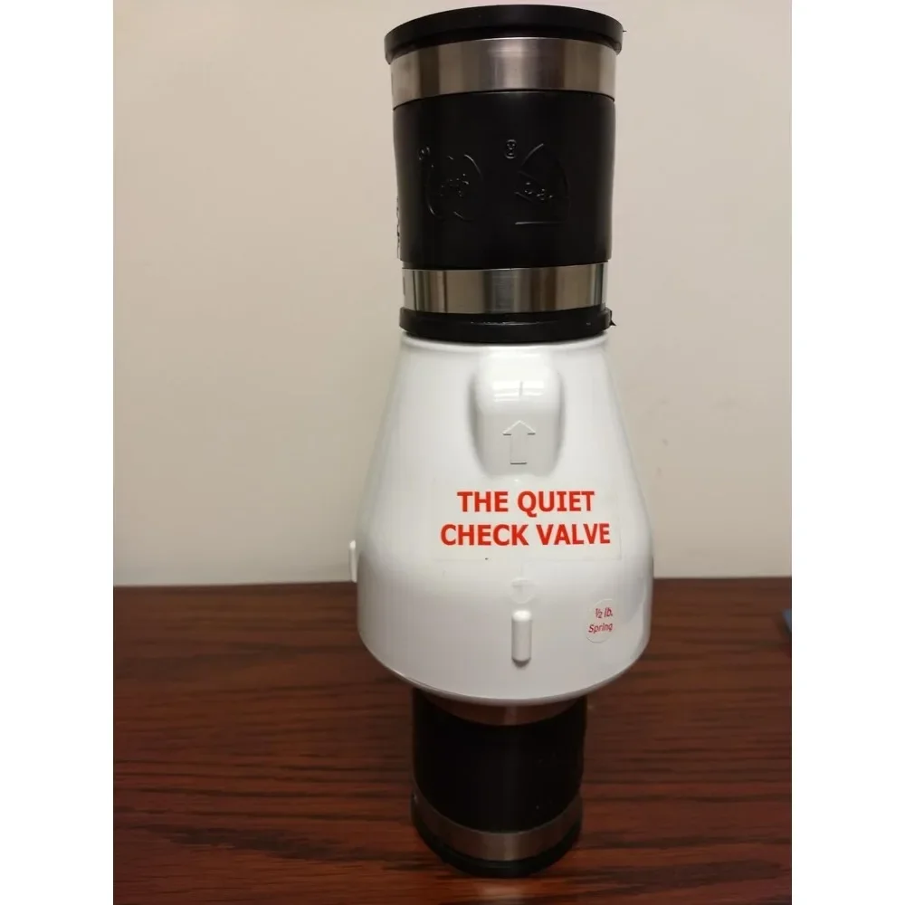 Two inch PVC white silent check valve for plumbing systems
