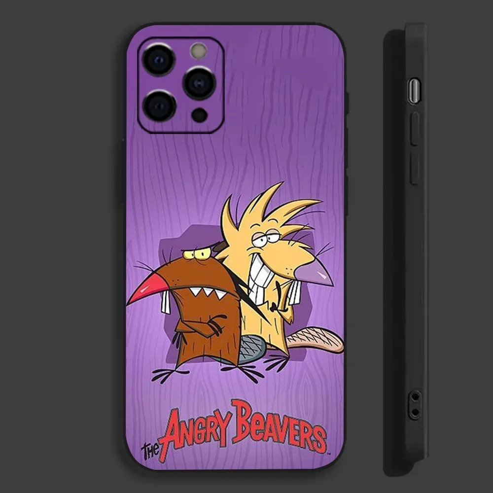 The A-Angry B-Beavers Phone Case For Apple iPhone 15,14,13,12,11,Pro,X,XS,Max,XR,Plus,Mini Soft Black Cover image 5