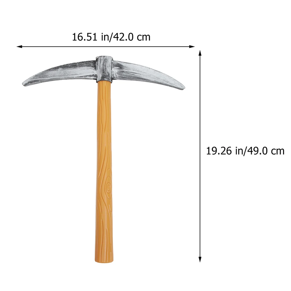 

2pcs Pickaxe Spade Unique Design Plastic Costume Prop Party Favor Festival Decoration Photo Booth Fake Functional Spade Pickaxe