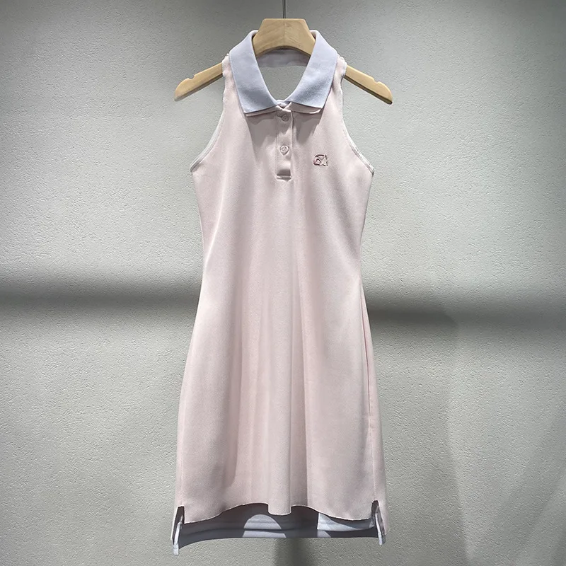 

Summer 2025 New Style Collarless Sleeveless Letter Print Vest Dress Two-Piece Slim Fit Women's Dress