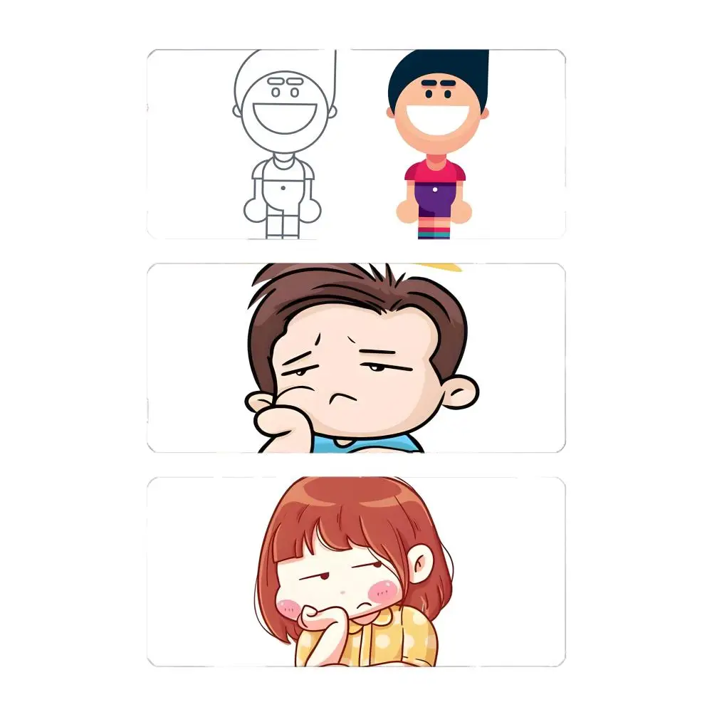 Simple Casual Interest Fun Cartoon j-JOGUMAN Mouse Pad Mousepad Large Gaming LockEdge Thickened PC Table Desk Mat