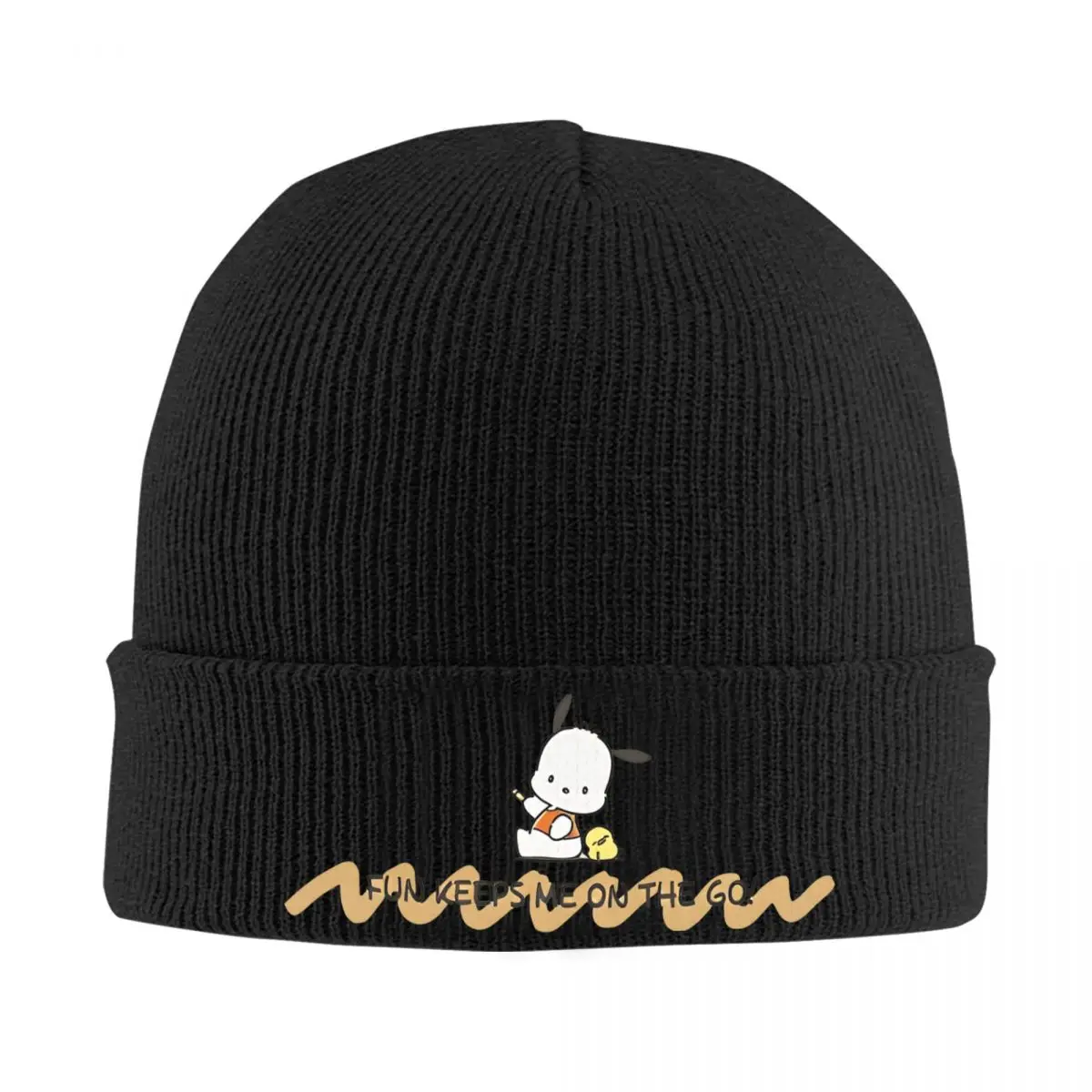 Pochacco topi Bonnet Pria Wanita, topi Beanie desain jalanan musim gugur musim dingin untuk lelaki perempuan