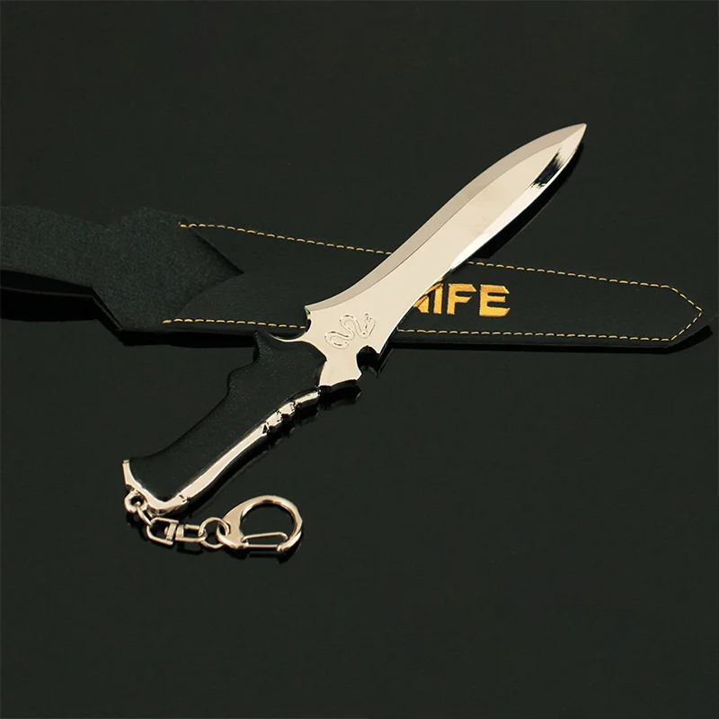 Couteau Leon de 18cm, jouet épée avec étui, périphériques de jeu, sécurité amusante en plein air, ornement de bureau non aiguisé, pendentif cadeaux