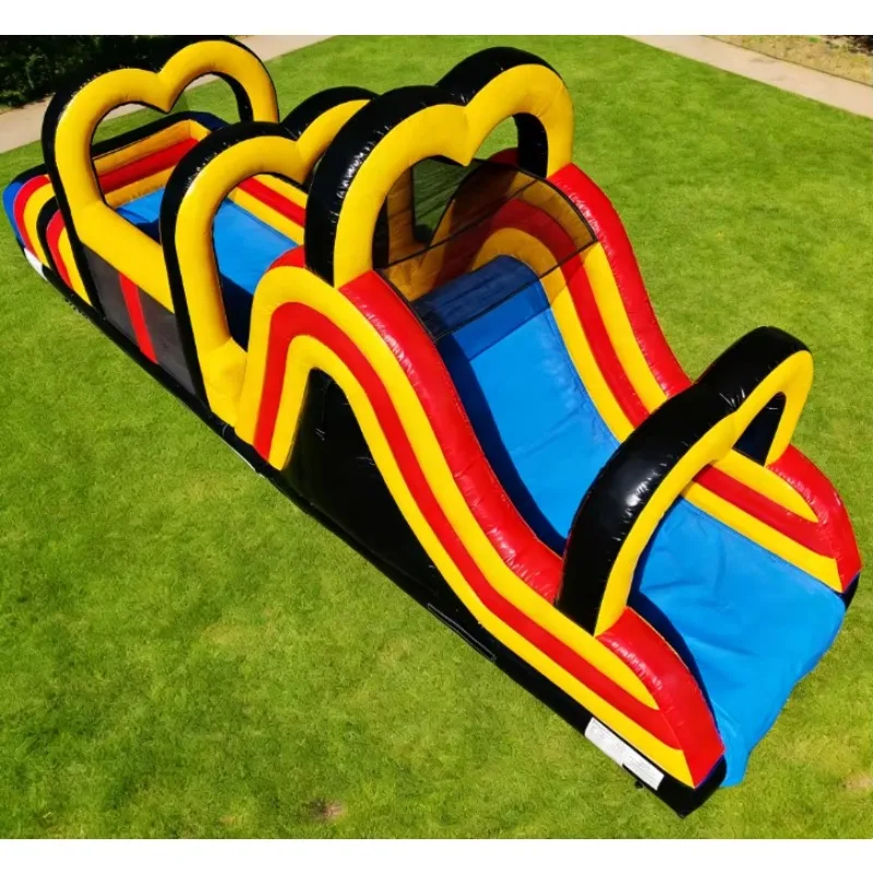 Amusement Park Sport Playground Inflatable 48ft Obstacle Adult Inflatable Obstacle Course Bouncy Castle Race Inflatable Game