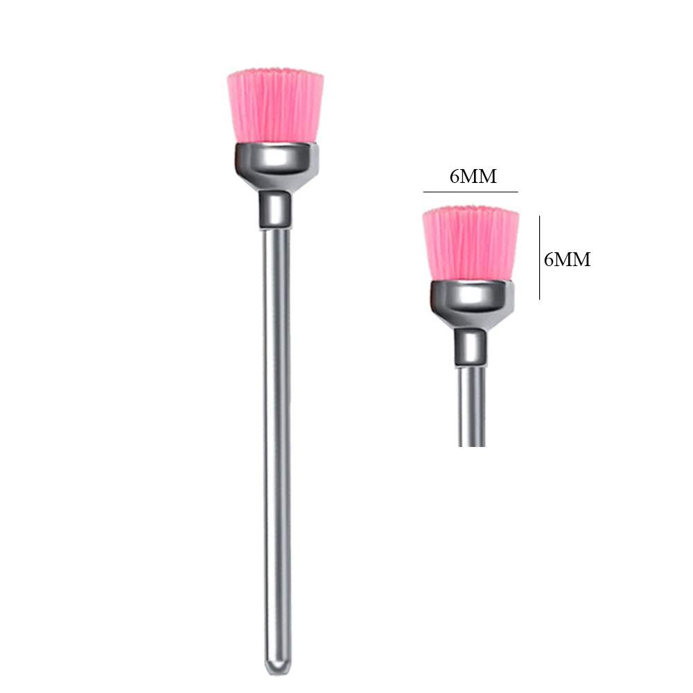 프로 네일 드릴 비트 클리닝 브러쉬 클리너 3/32'' 전동 네일 파일 밀링 커터 먼지 제거 드릴 액세서리 네일 아트 도구