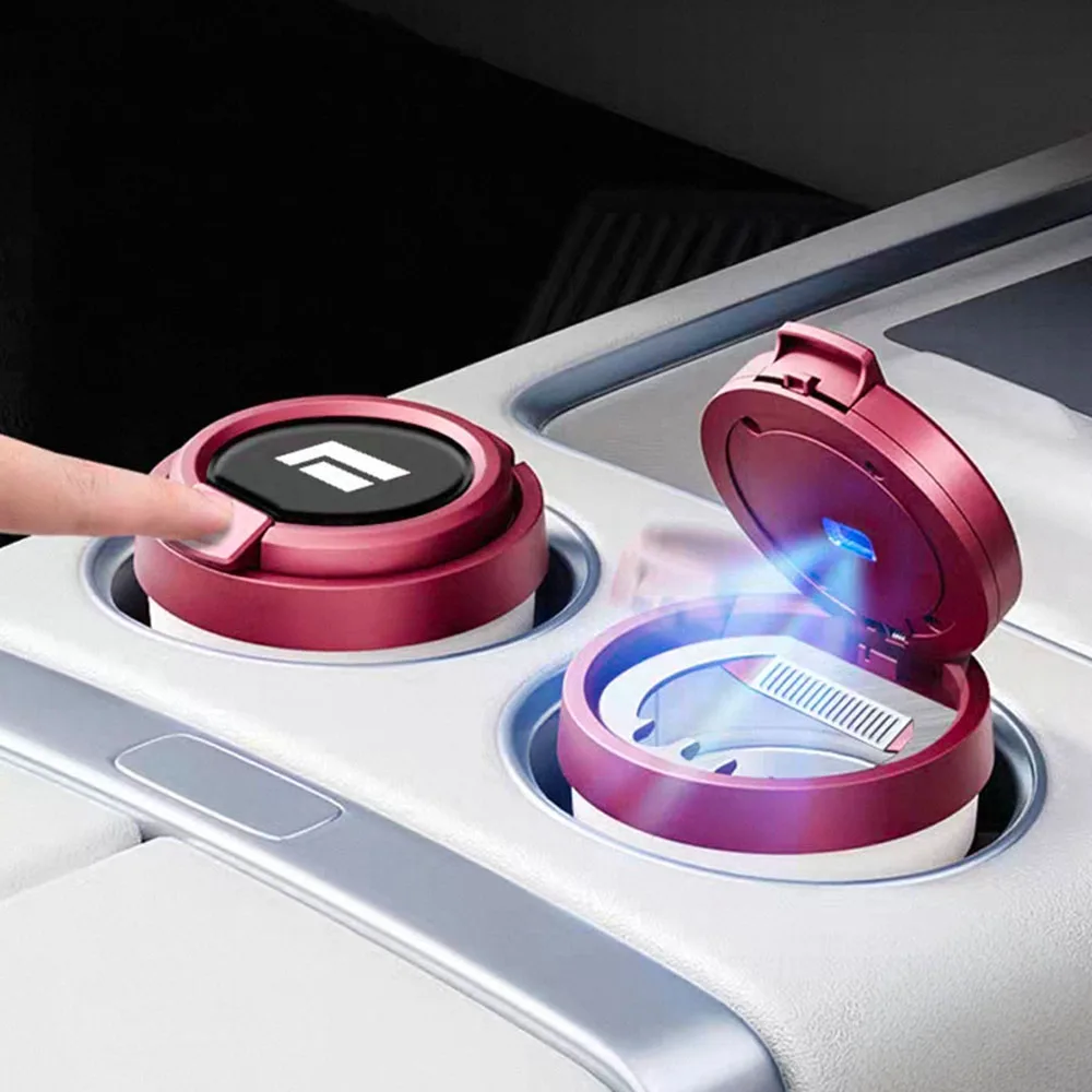 Car Ashtray For BAIC JISHI ADAMAS 2025 2026 Coffee Cup Shape Anti‑Ash Cigarette Holder ABS Material Interior Accessory