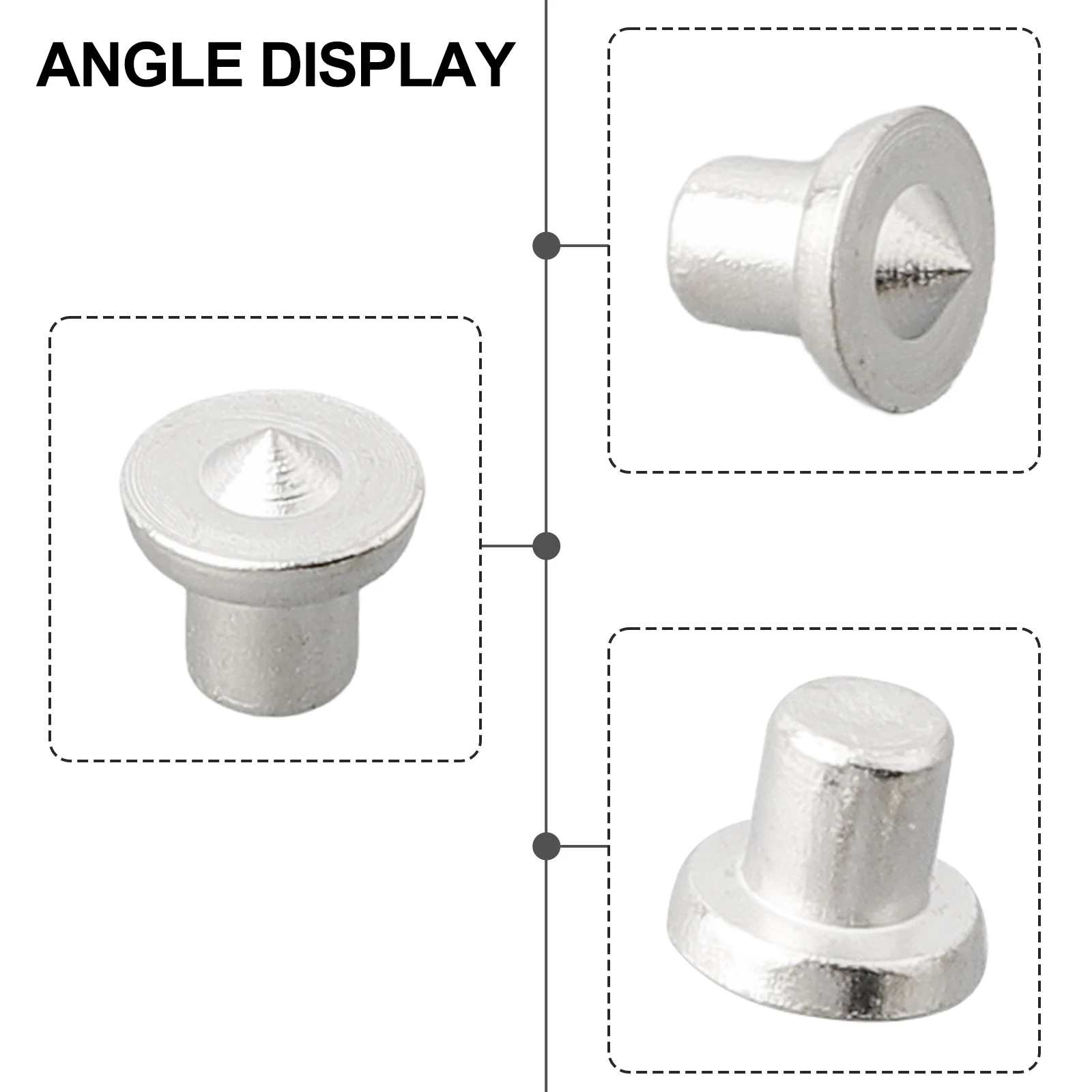 

4Pcs Steel Dowel Center Point Set 6/8/10/12mm with Chrome Plating for Precise Wood Timber Marker Hole Alignment in Joinery Work