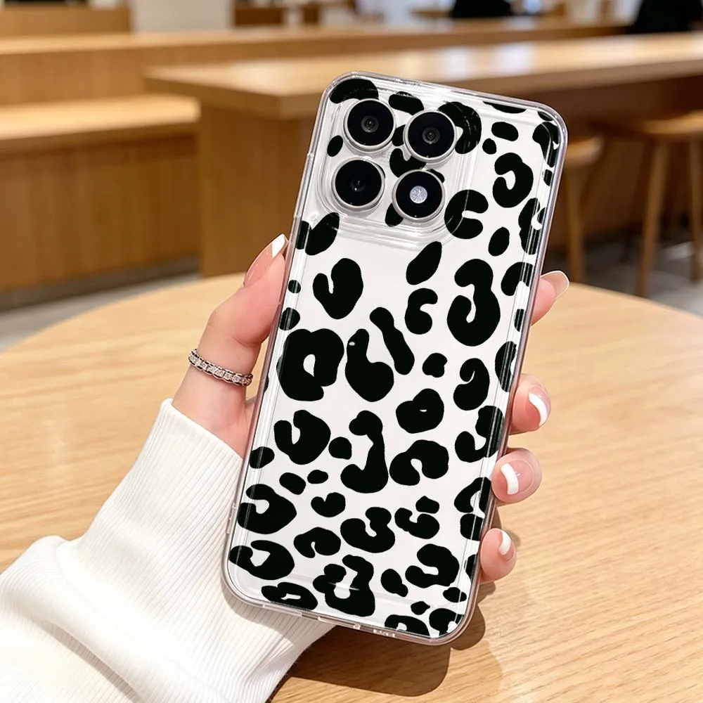 Minimalist Leopard Print Phone Case For Xiaomi Mi 17 Pro Max 15 15T 14 14T 13 12 12S 11 Pro Ultra Lite Transparent Cover