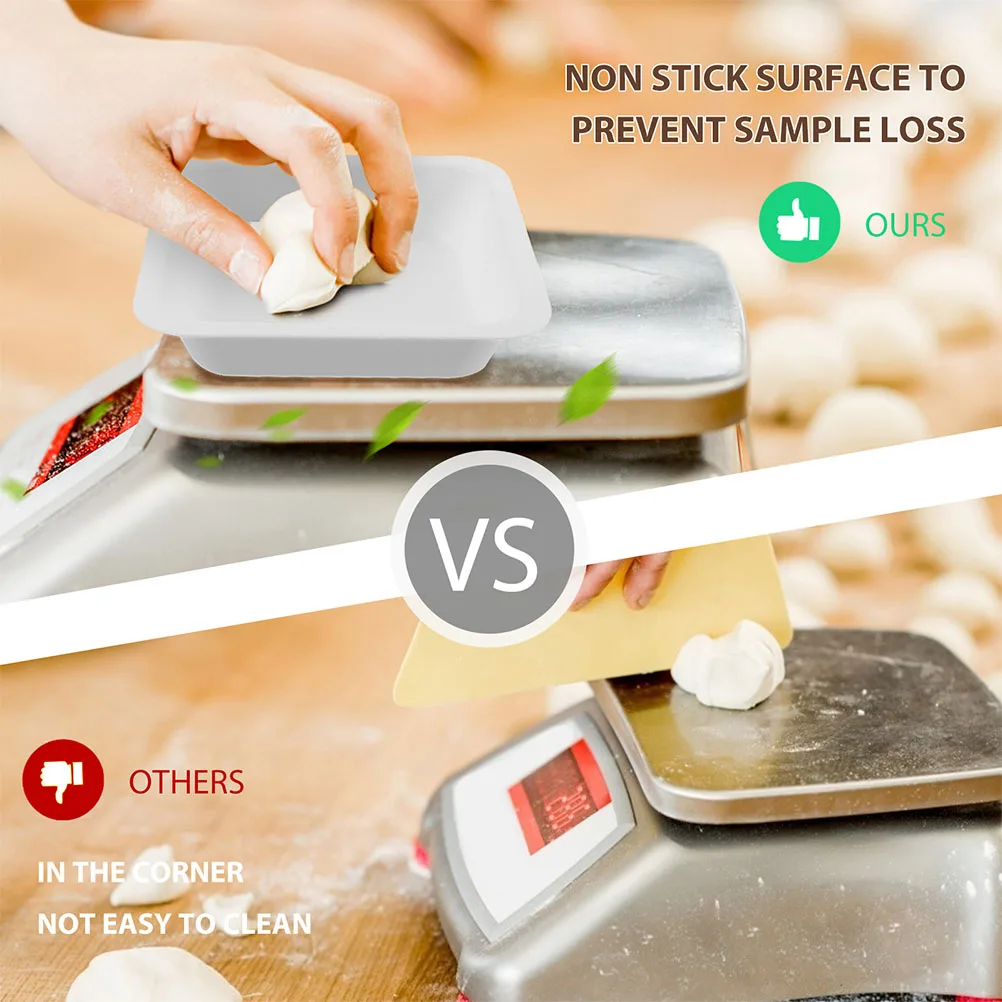 10pcs Boats Plastic Weighing Plate Smooth Surface Accurate Pour-Outs Chemical Static Resistant Lab Weighing Dish Tray