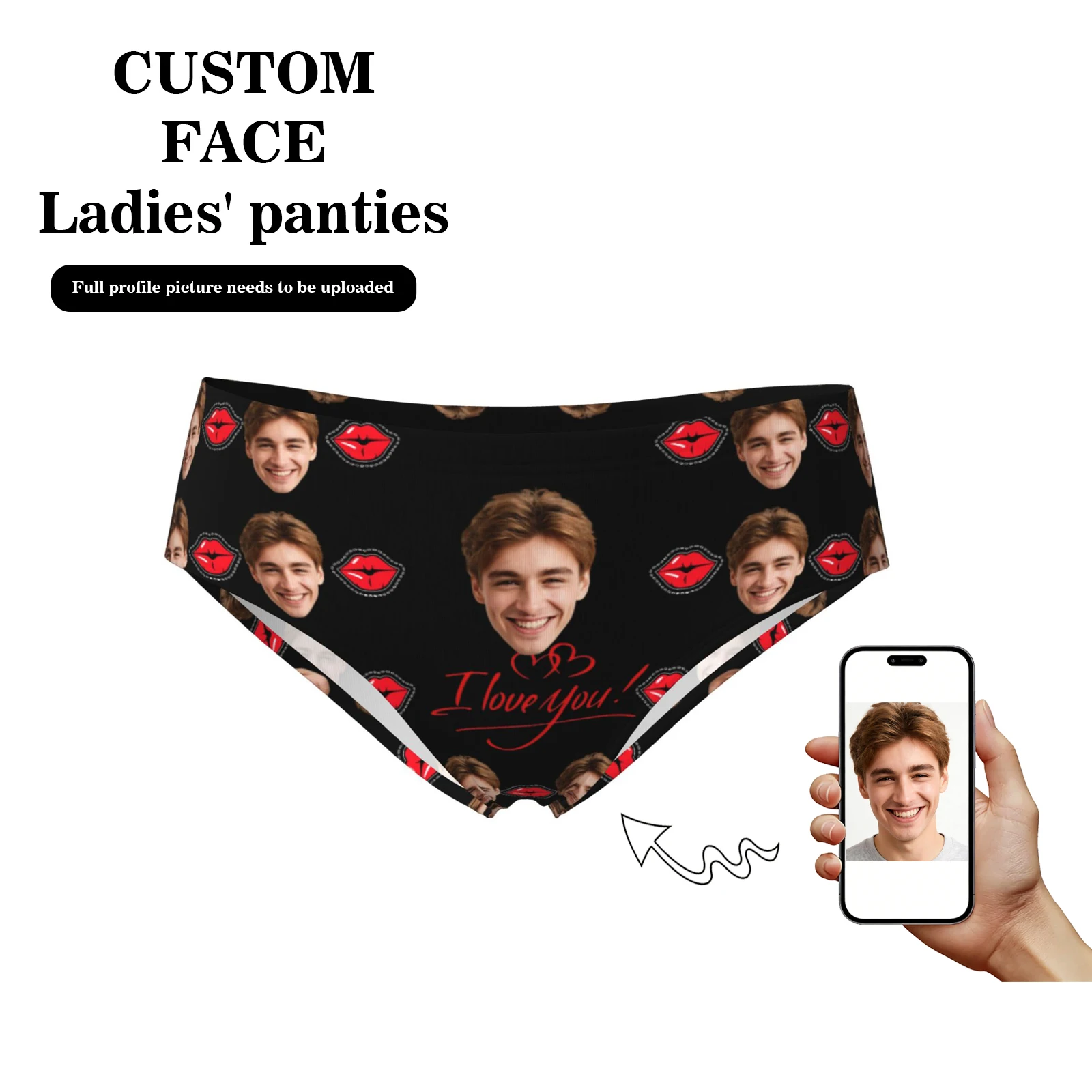 Customized personalized facial photo lingerie for women  Valentine's Day gift lingerie breathable and comfortable