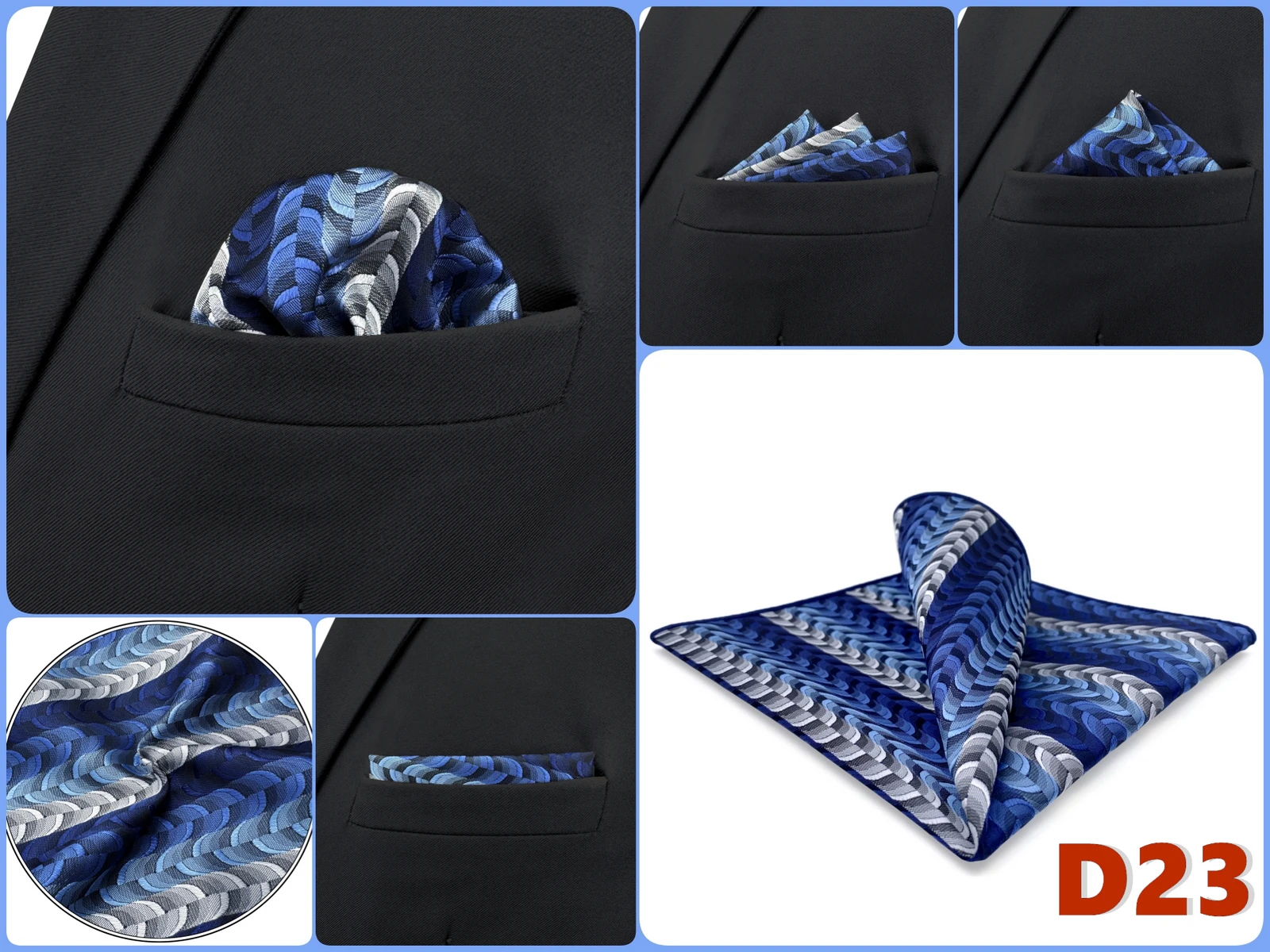 Men Pocket Square Handkerchief Multi Styles Paisley Floral Suit Pocket Towel Hanky Vintage Business Wedding Accessories 32cm