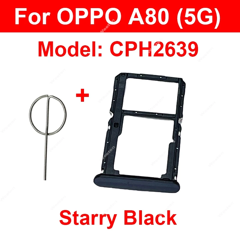 SIM Card Tray Slot For OPPO A79 A80 5G 2023 CPH2557 CPH2639 SIM Card Tray Slot SIM Card Reader Holder Socket Replacement image 6