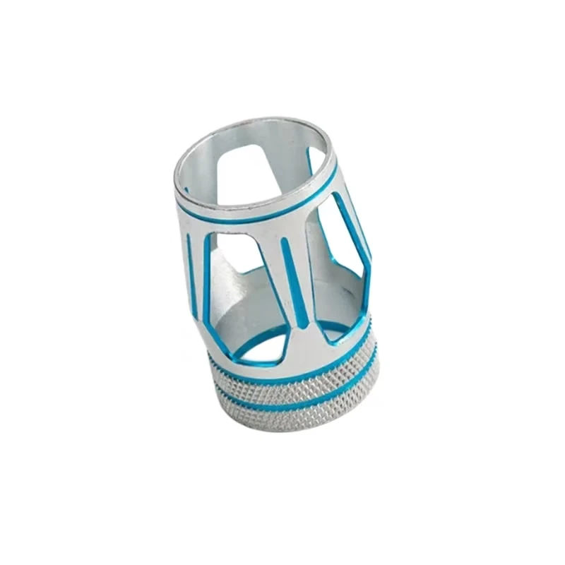 

Aluminum alloy anodized CNC machined hollow two-color decorative sleeve