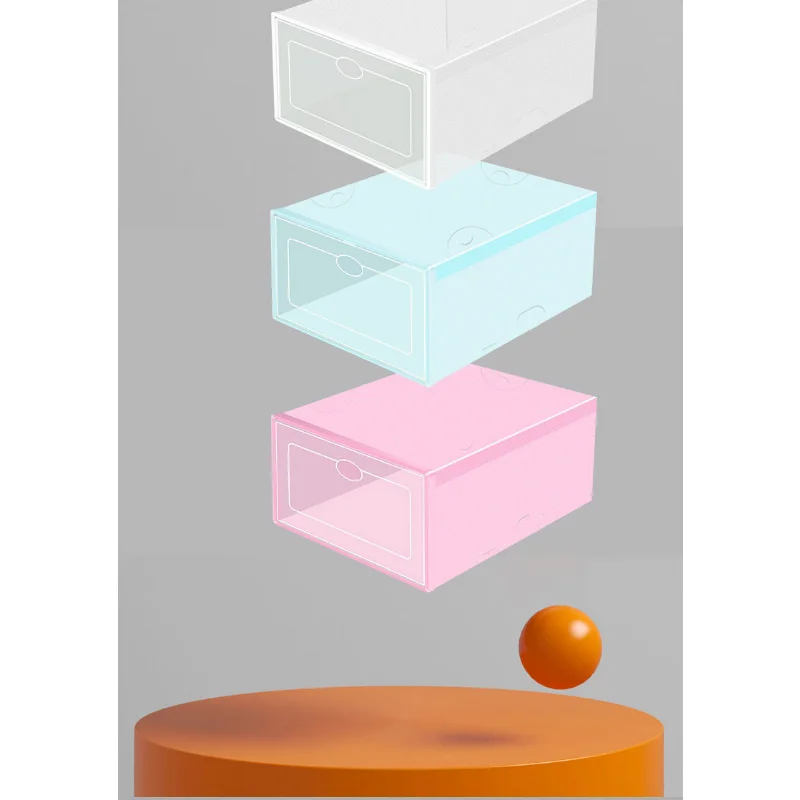 Collapse Overlay12th floor Shoe Cabinets shoes shelve rack organizer Plastic transparent Splicing storage box combination