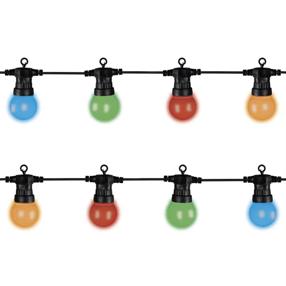 IP65 LED Globe G50 Multicolor Bulb String Connectable Outdoor Colorful Patio Lights For Christmas Tree Holiday