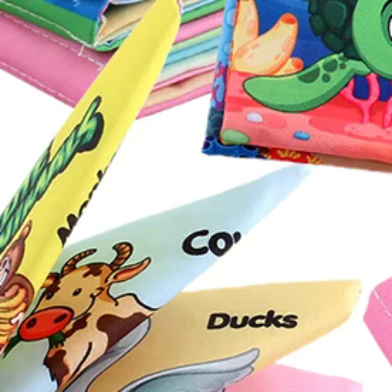 หนังสือผ้าสำหรับเด็ก ของเล่นเสริมพัฒนาการเด็กเล็ก ผลไม้ สัตว์ ตัวเลข อาหาร หนังสือเสริมสร้างการเรียนรู้สำหรับเด็กวัย 12-72 เดือน