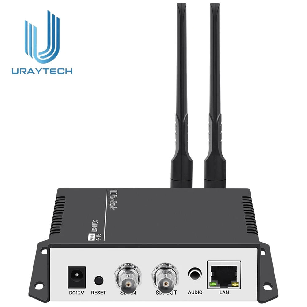 URay HEVC H265 /H264HD SDI to RJ45 Ethernet Wifi Video Audio Encoder SDI Over IP Support SRT/ RTSP UDP /RTP Multicast