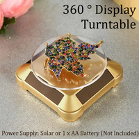 Photography 360 Degree Round Rotating Auto Turntable Display Necklace Bracelet Watch Stand Solar Showcase Device