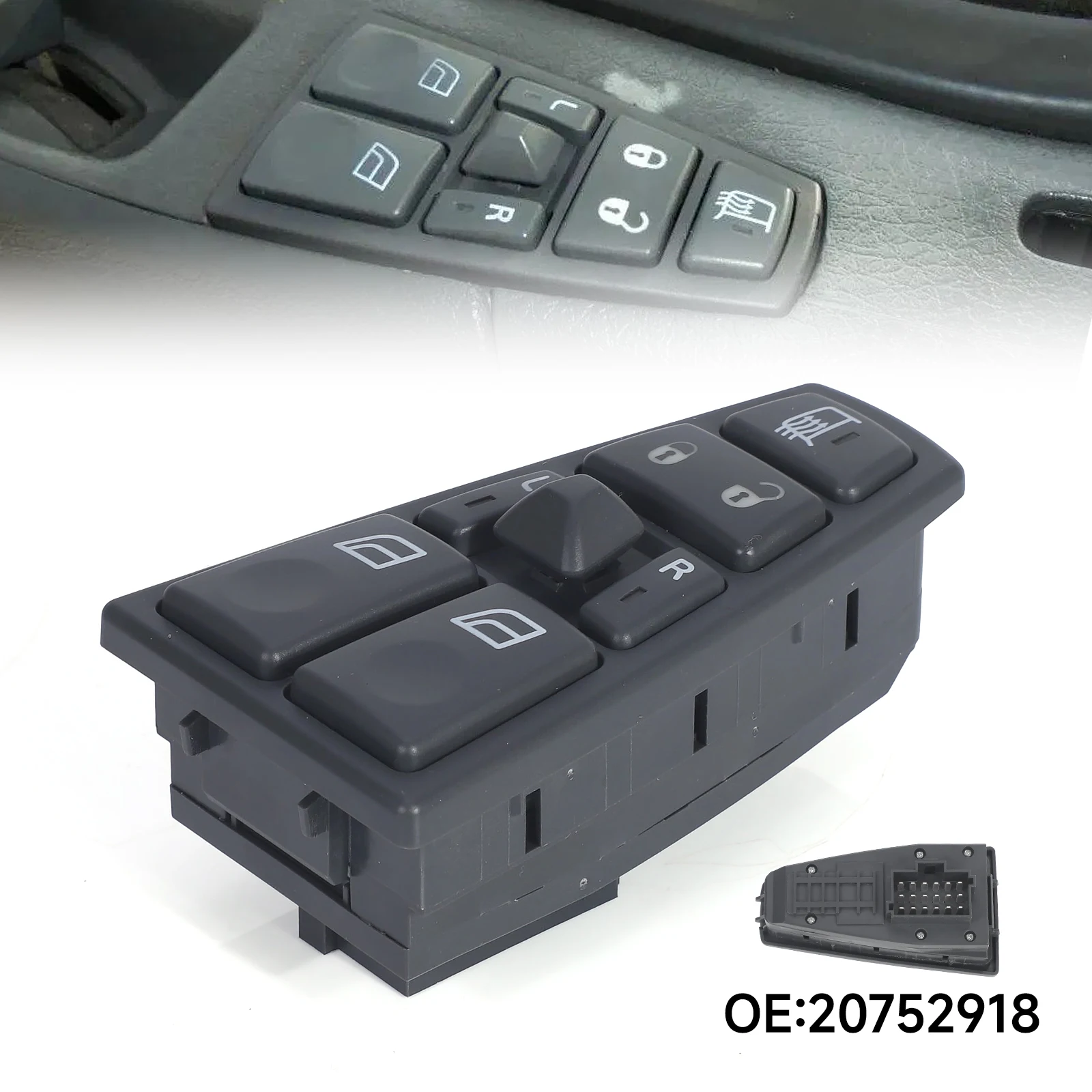 

20752918 20953592 20455317 Electric Master Power Window Lifter Regulator Button Control Switch For VOLVO FH12 FM12 FM9 FH FM VNL