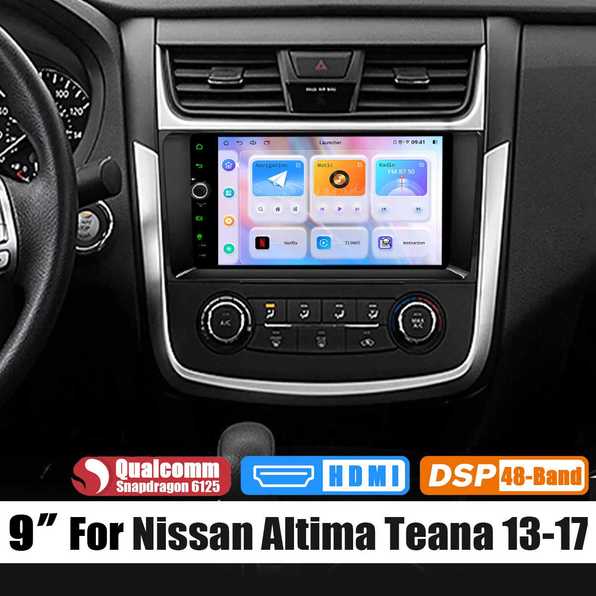 Joying 9 Inch Android Car Radio Stereo Multimedia Player GPS Naviagtion For Nissan Altima Teana 2013-2017 Plug and Play