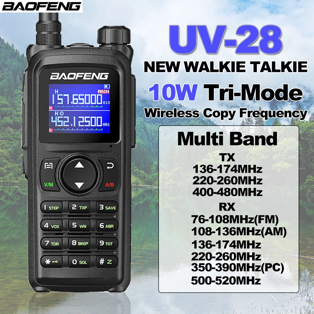 BAOFENG UV-28 Walkie Talkie Nowe wielopasmowe 999CH Bezprzewodowa częstotliwość kopiowania Daleki zasięg Radio komunikacyjne Obsługa ładowania typu C