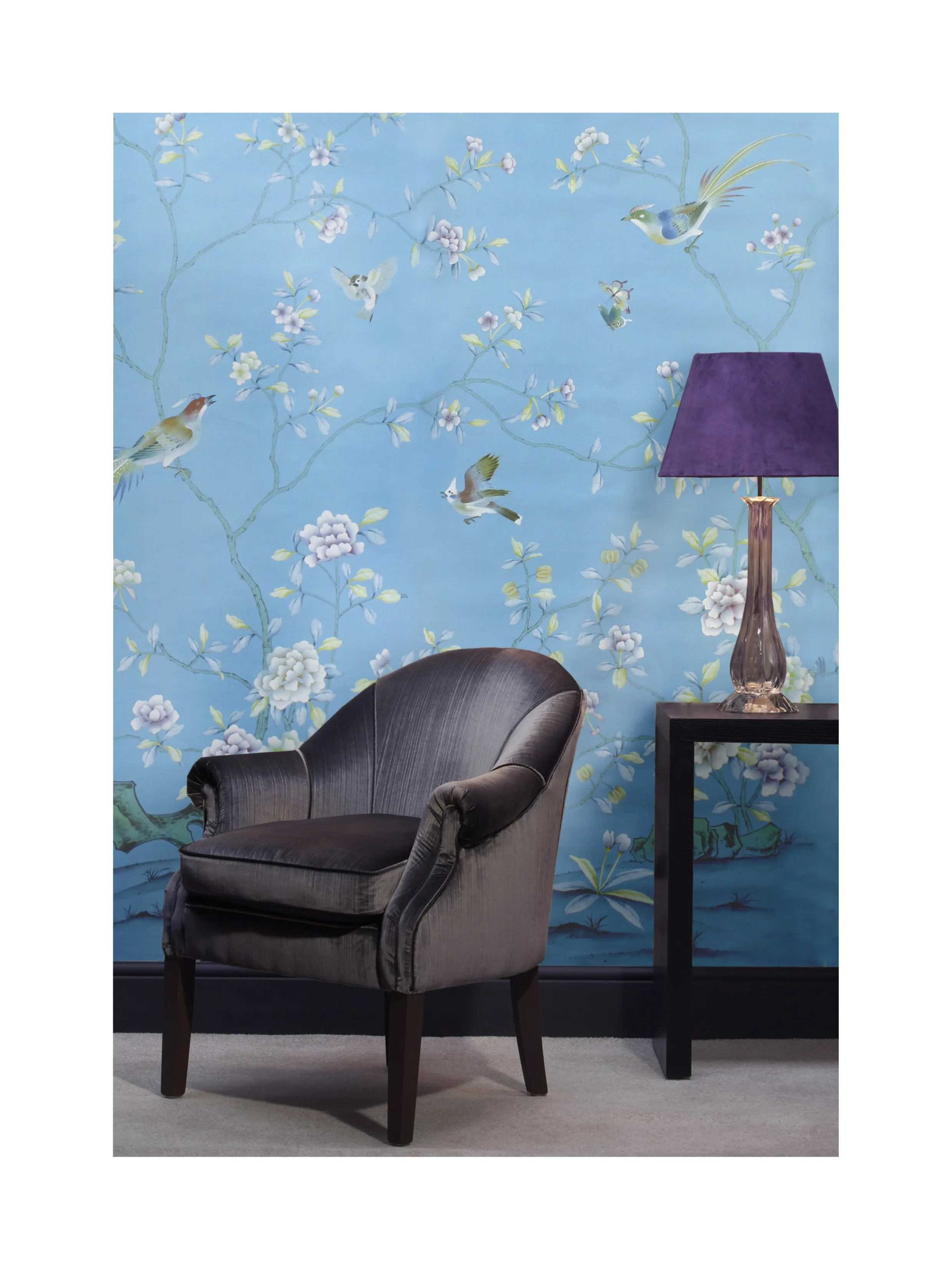 

Luxury HAND-MADE Wallpaper Hand-Painted Flowers/Birds Bedroom/Living/Study/Dining Room/Porch/Sofa/TV Papel Pintado WALLCOVERING