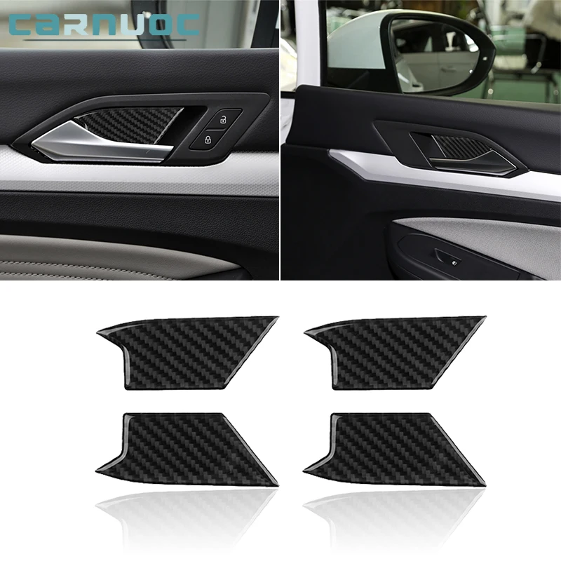 

Carbon Fiber Inner Door Bowl Protection Stickers Cover For Volkswagen VW Golf 8 MK8 GTI 2021 Car Interior Decorative Accessories