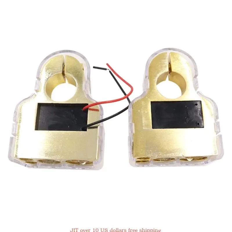 

Car Battery Terminals Digital Voltmeter Display Positive Negative Battery Clamp
