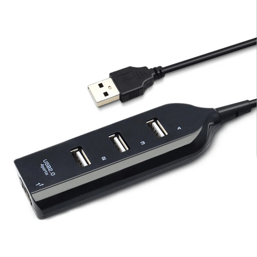 4 portas usb 2.0 hub divisor de expansão de dados de alta velocidade proteção contra sobrecorrente indicador led para portátil desktop tablet pc