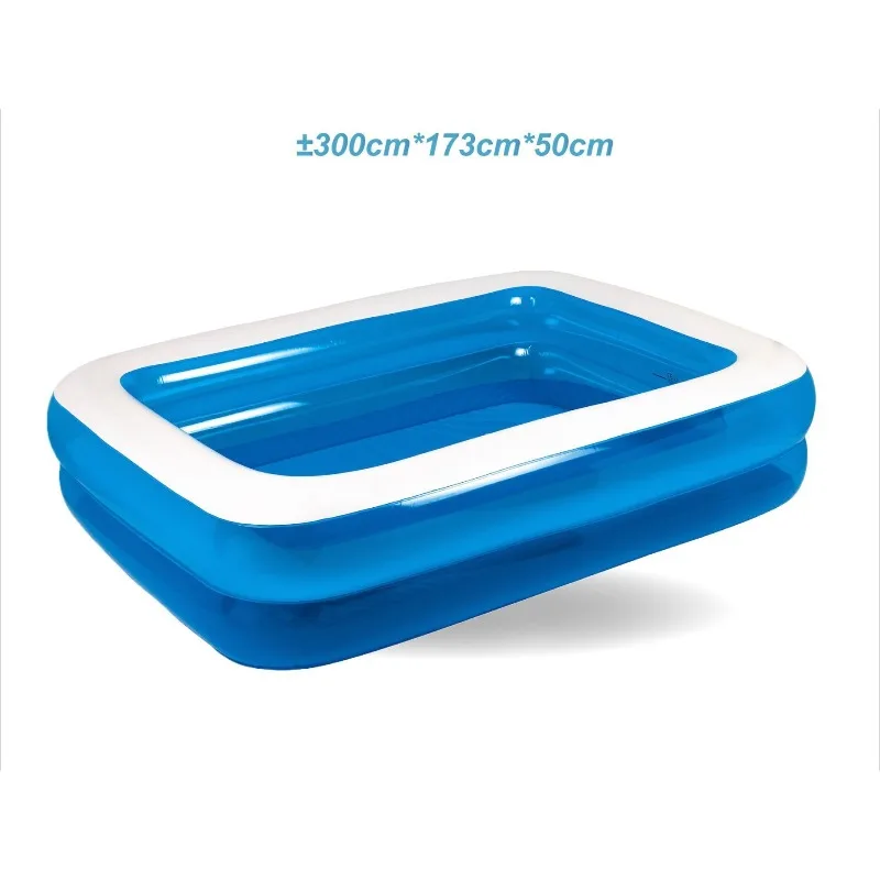 2m/2.62m/3m Outdoor Large, Reinforced, Durable Rectangular Inflatable Swimming Pool, Ideal for Outdoor Water Play 4