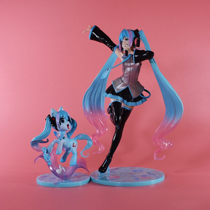 Vocaloid Hatsune Miku feat. My Little Pony Bishoujo 1/7 PVC Action Figure Kotobukiya Anime Hatsune Miku Figure Model Toy Gift