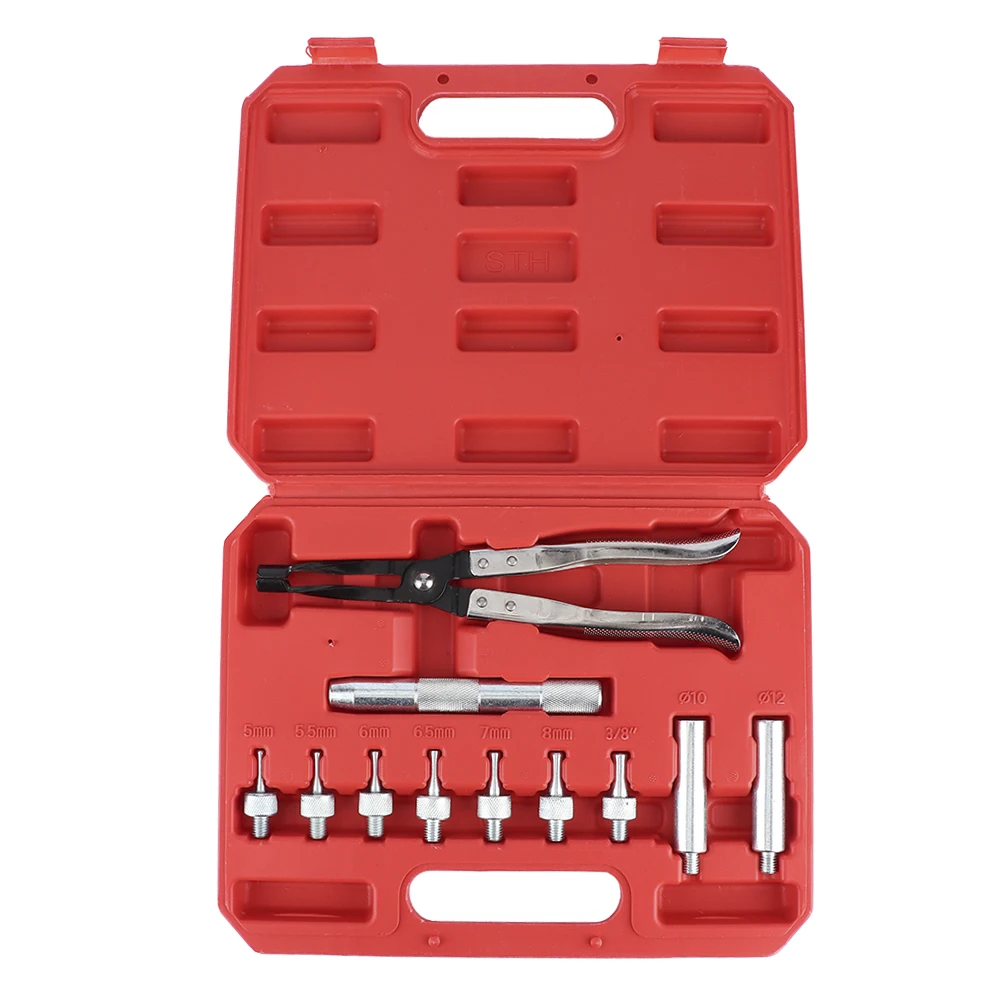 11pcs/set Valve Stem  Pliers Removal Install Kit Long Drive Handle Automotive Garage Tools Valve Oil  Disassembly