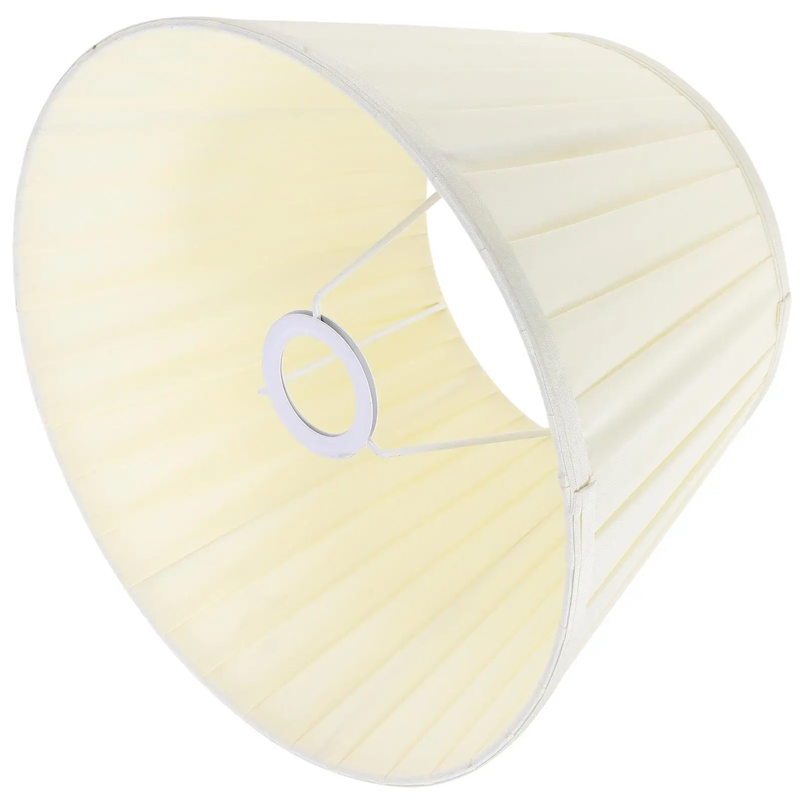 European Style Fabric Lampshade 30x21 Beige Pleated Cloth Table Lamp Cover for Desk Home Decor Modern Lighting