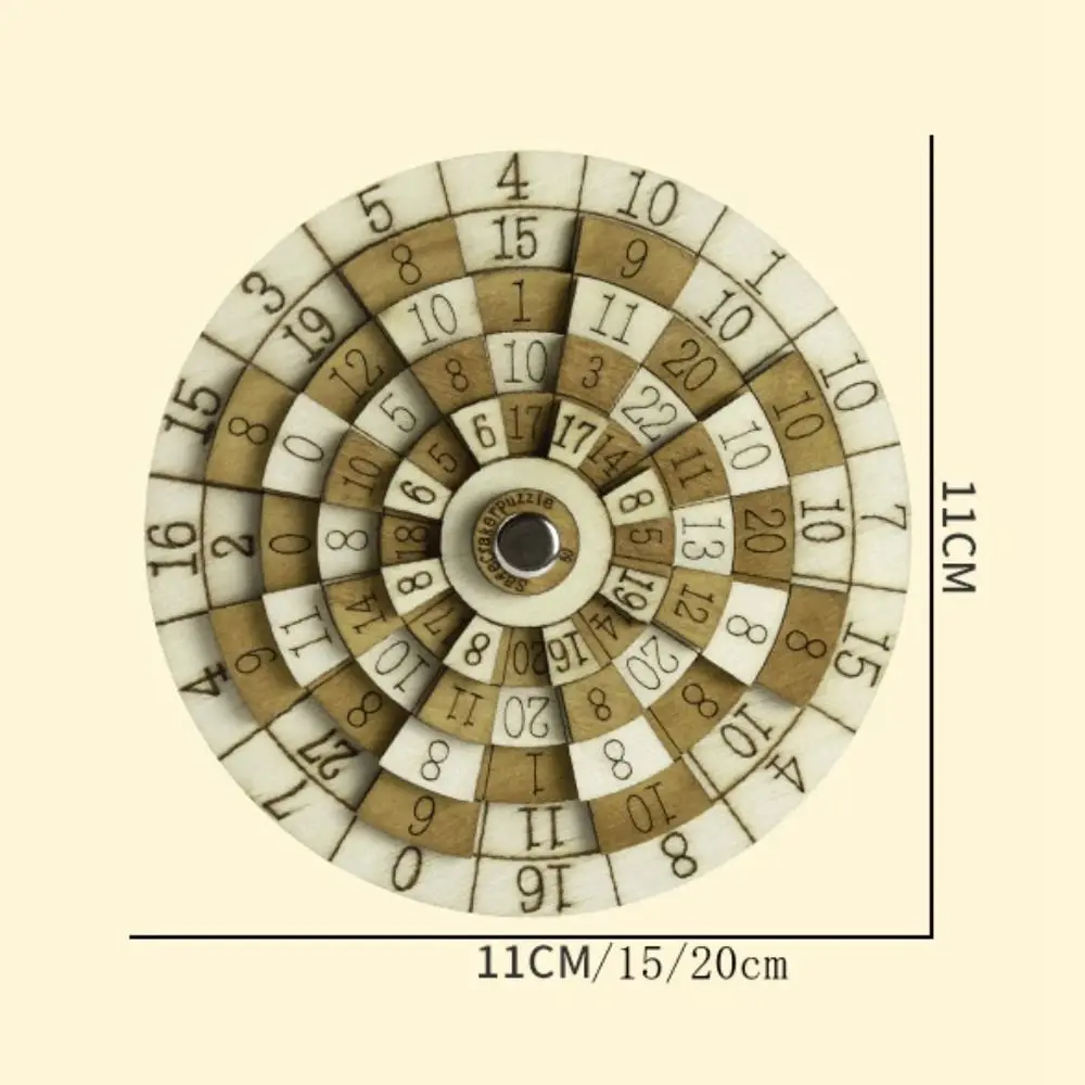 Draaitafel Houten Nummerpuzzel Mind Boggling Safecracker 50-puzzel Klassieke wiskundige cijfers Houten puzzels Spel voor volwassenen en kinderen