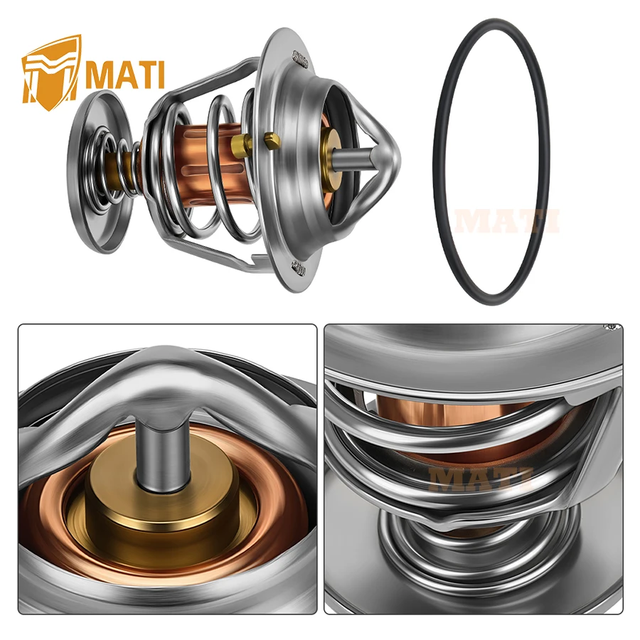 M MATI Thermostat w/ O-Ring For Honda  RVT1000R RC51 ST1300 A/P/AP CTX1300 2000-2014 2000-2014 19300-MBT-003