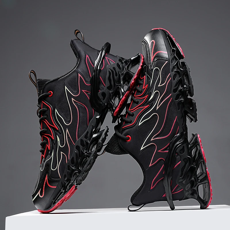 

Новинка 2023 года, мужские кроссовки с лезвиями, противоскользящие амортизирующие крутые подошвы для ходьбы, треккинга, отдыха, летние кроссовки для бега Zapatills