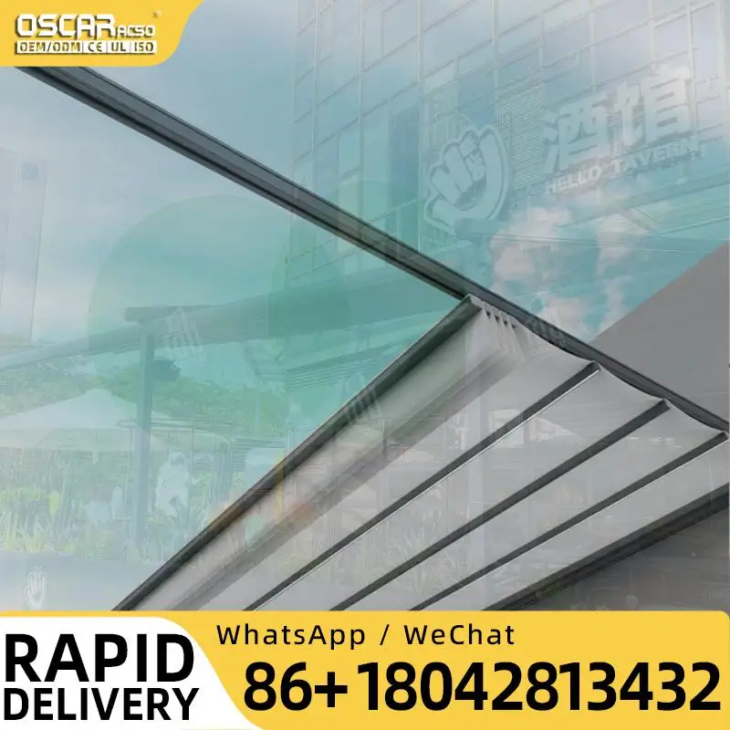 Pérgola Eléctrica para Piscina con Diseños Modernos 3x3 3x4 3x5 3x6 4x3 4x4 4x6 6x3 6x4, Techo Retráctil con Protección Solar Lateral