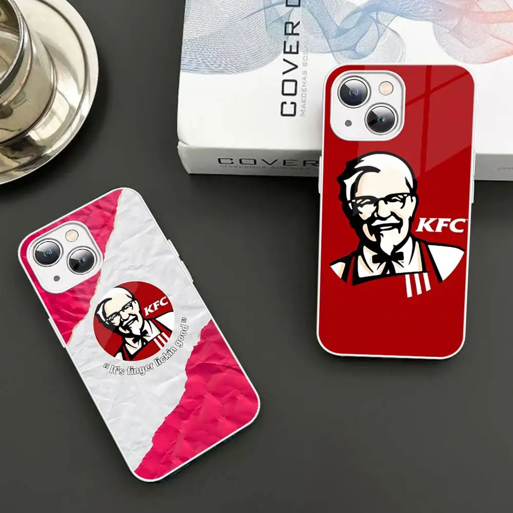 

Fried Chicken Burger K-K-KFC Tempered Glass For Iphone 14 13 12 11 Pro Mini XS MAX 14Plus X XS XR Fundas
