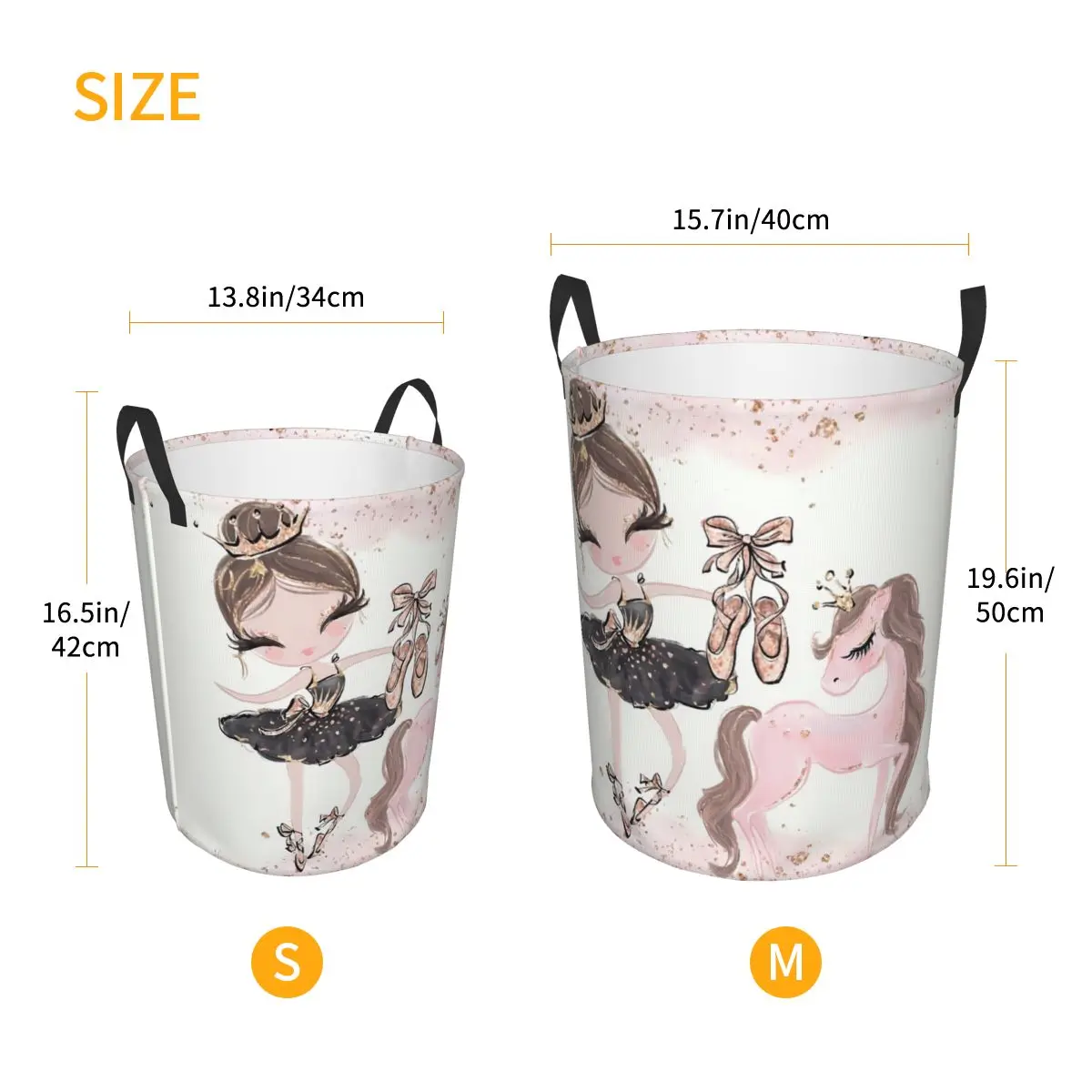 Custom Ballet Art Laundry Hamper Large Storage Basket Ballerina Dancer Girls Boys Toy Organizer