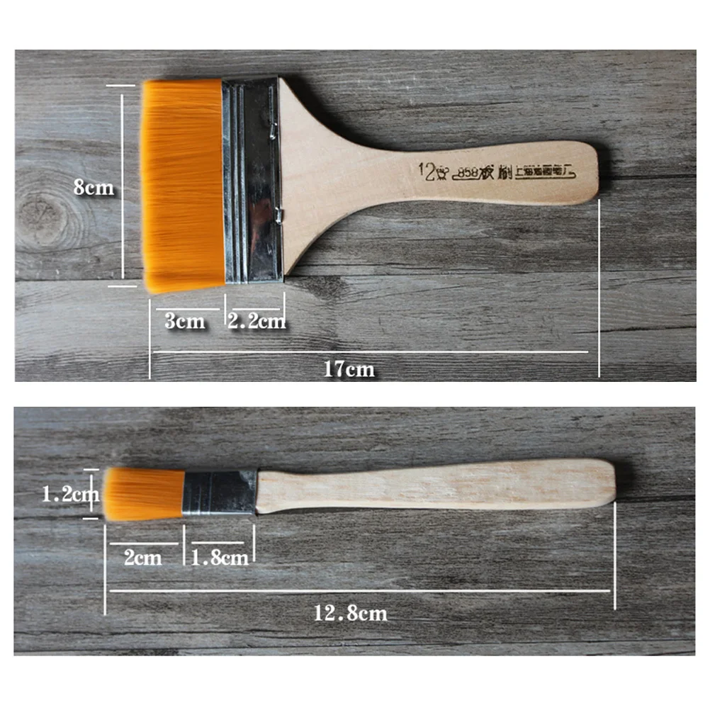 

12Pcs Nylon Painting Brush Set Wooden Oil Watercolor Art Supplies for Artists Drawing Techniques Oil Painting Brush