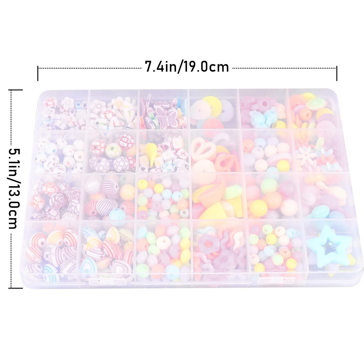 1 set 24 griglie 480 pezzi perline di plastica kit artigianale fai da te per bambini attività di apprendimento creazione di collane colorate fatte a mano