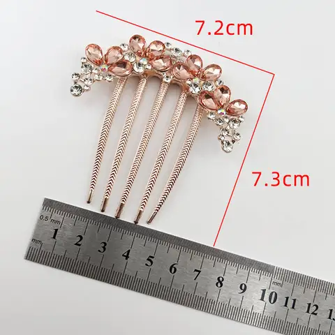 Dam Kristall Hårkam Strass Dekorativa Hårspännen Huvudbonad Retro Metall Lyxig Legering Håraccessoarer Smycken Gåva 8 best sales vintage hårkam - №8